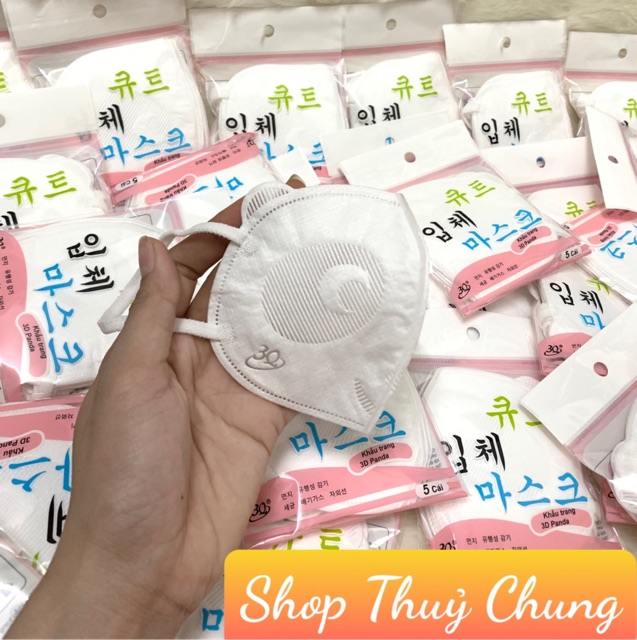 [Mua 1 combo Tặng 1 ] 10 KHẨU TRANG GẤU PANDA DÀNH CHO BÉ CÓ KHÁNG KHUẨN