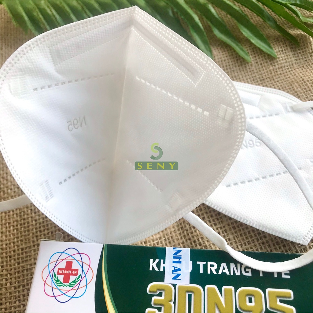 Khẩu trang 3DN95 4 lớp kháng khuẩn ngăn bụi mịn chính hãng Khánh An hộp 10 cái_KA3DN95O