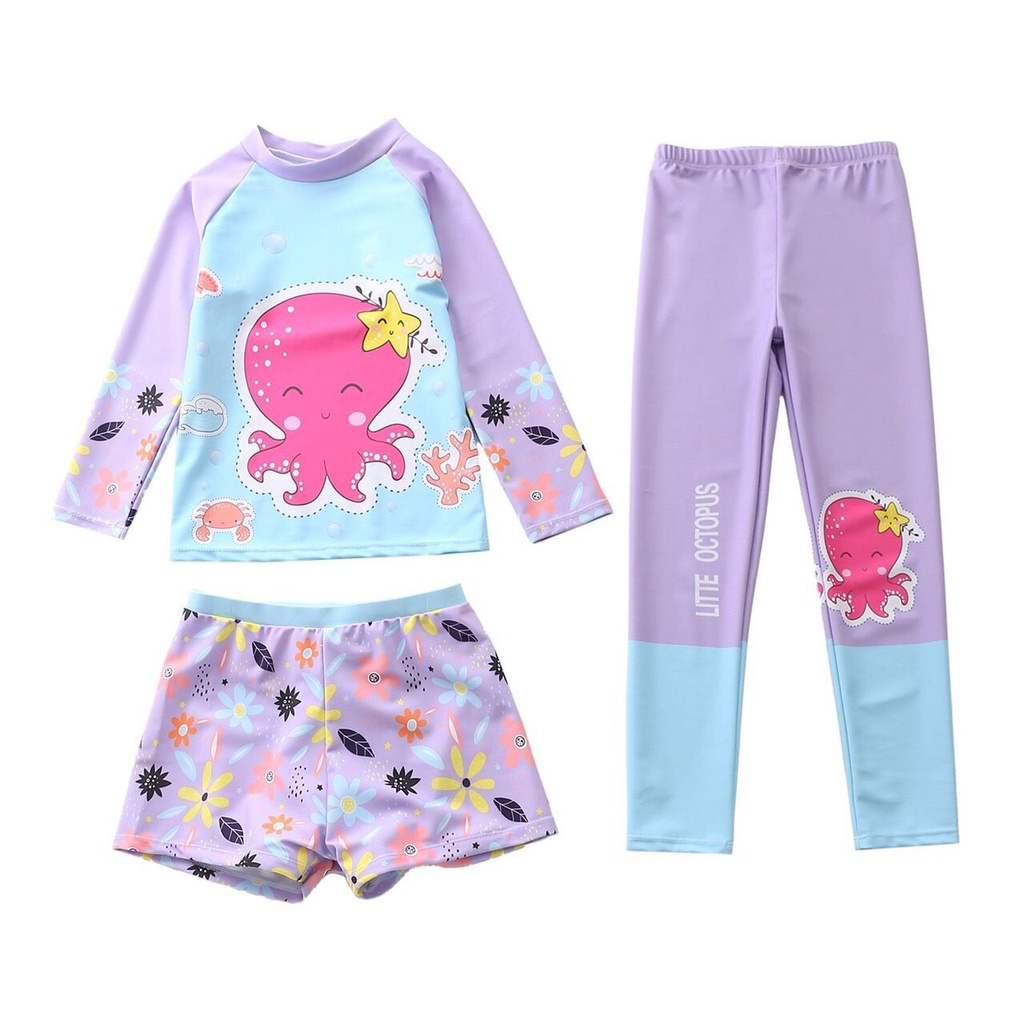 ❤️Đồ bơi xanh tím bạch tuộc 2-6 tuổi