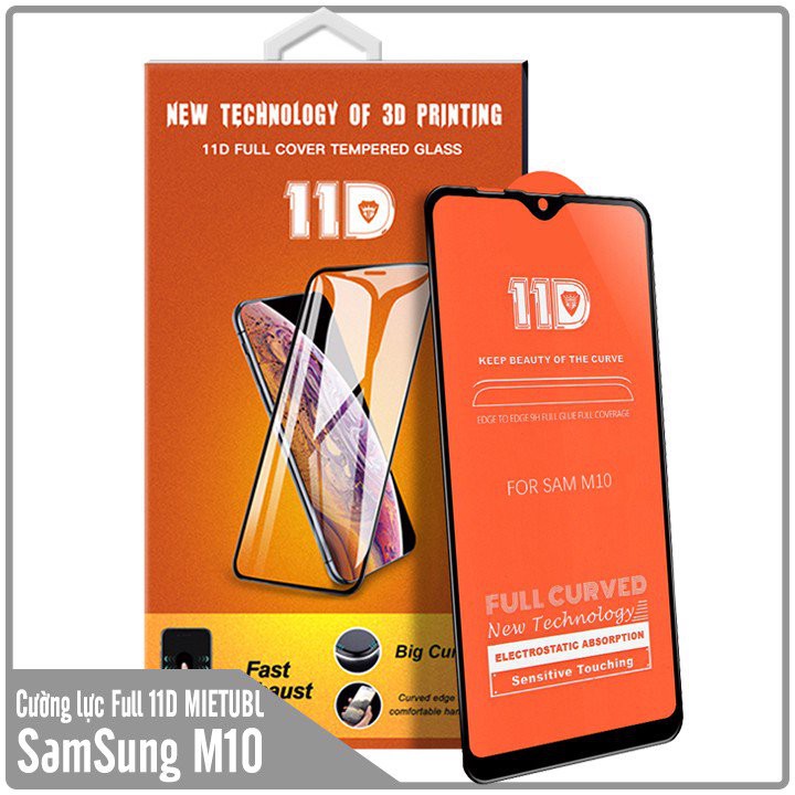 Kính cường lực 11D SamSung M10 Full viền Đen MIETUBL