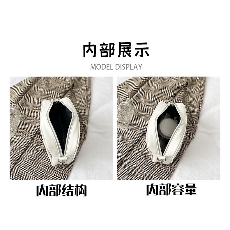 Túi Đeo JASMIN NOIR Chéo Nắp Gập In Họa Tiết Kẻ Sọc Cho Nữ