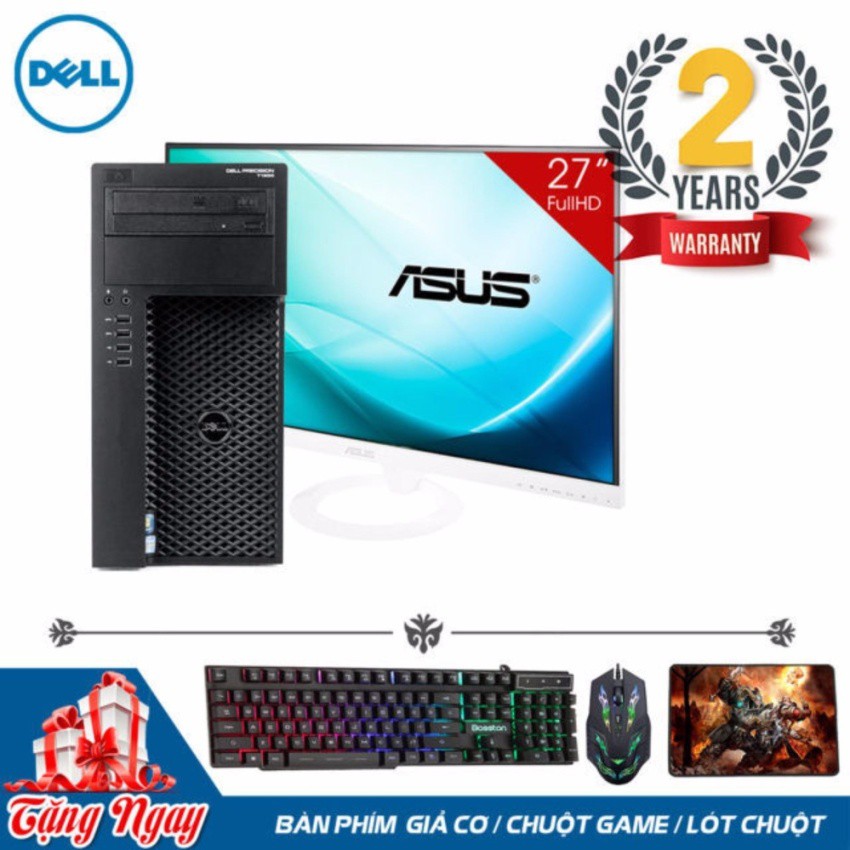 Máy tính Doanh Nghiệp DELL PRECISION T1650 MT + Màn hình Asus 27inch Full Viền (G2030, Ram 8GB, SSD 240GB) + Quà Tặng | BigBuy360 - bigbuy360.vn