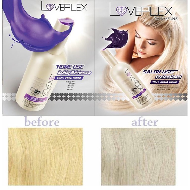 [+Tặng mũ trùm] DẦU GỘI TÍM KHỬ VÀNG OTTOKEUNIS LOVEPLEX PLATINUM BLONDE NOYELLOW KHÔNG LÀM KHÔ TÓC 1000ml