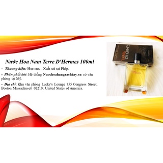 Nước hoa TERRE D'HERMES (For man) 100ml XT235
