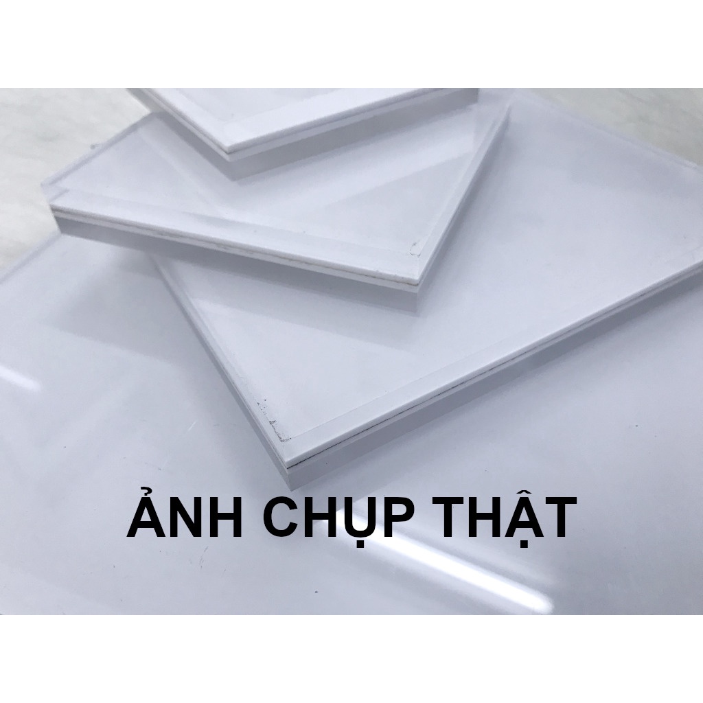 Set 4 kệ trang trí vuông mica trắng trang sức nhiều cỡ - ẢNH CHỤP THẬT