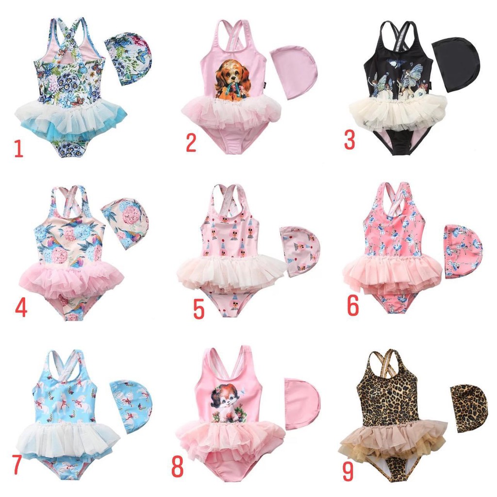 TRẢ ORDER - SET BIKINI KÈM MŨ CHO BÉ GÁI