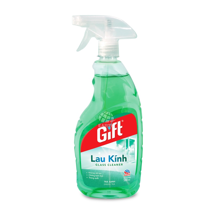 Nước lau kính Gift Sắc Biển - Trà Xanh 540ml Siêu sạch chống bám bụi
