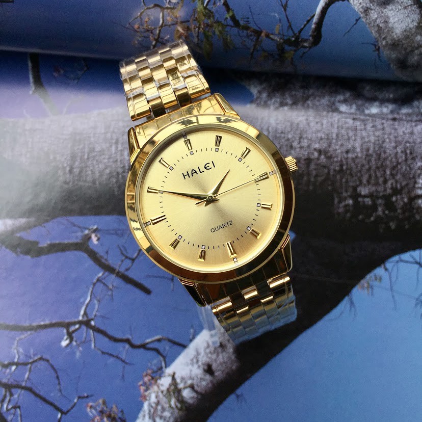 Đồng hồ nam giá rẻ Halei 502 hàng chính hãng cao cấp, dây thép, chống nước hoàn toàn, tắm, đi mưa, bơi đều được | BigBuy360 - bigbuy360.vn