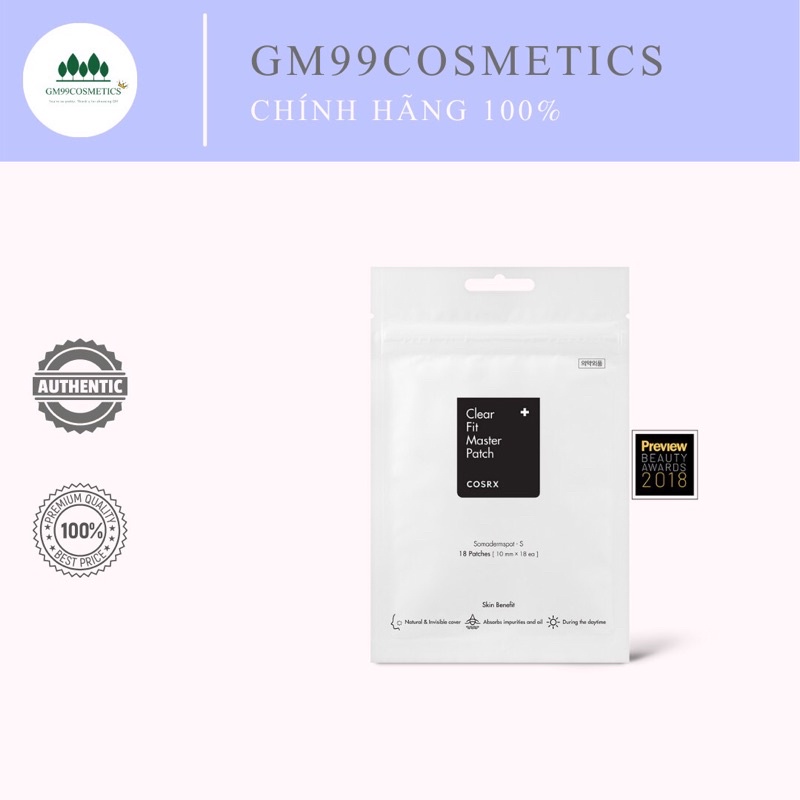 Miếng dán mụn Cosrx Clear Fit Master Patch(Somaderm Spot-S)