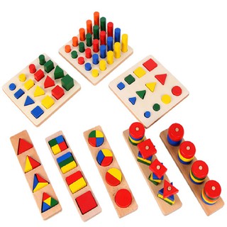 Bộ 8 món đồ chơi gỗ Montessori