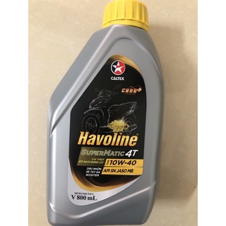 Dầu nhớt xe tay ga Caltex Havoline SN 0,8l JASO MB SAE 10W40
