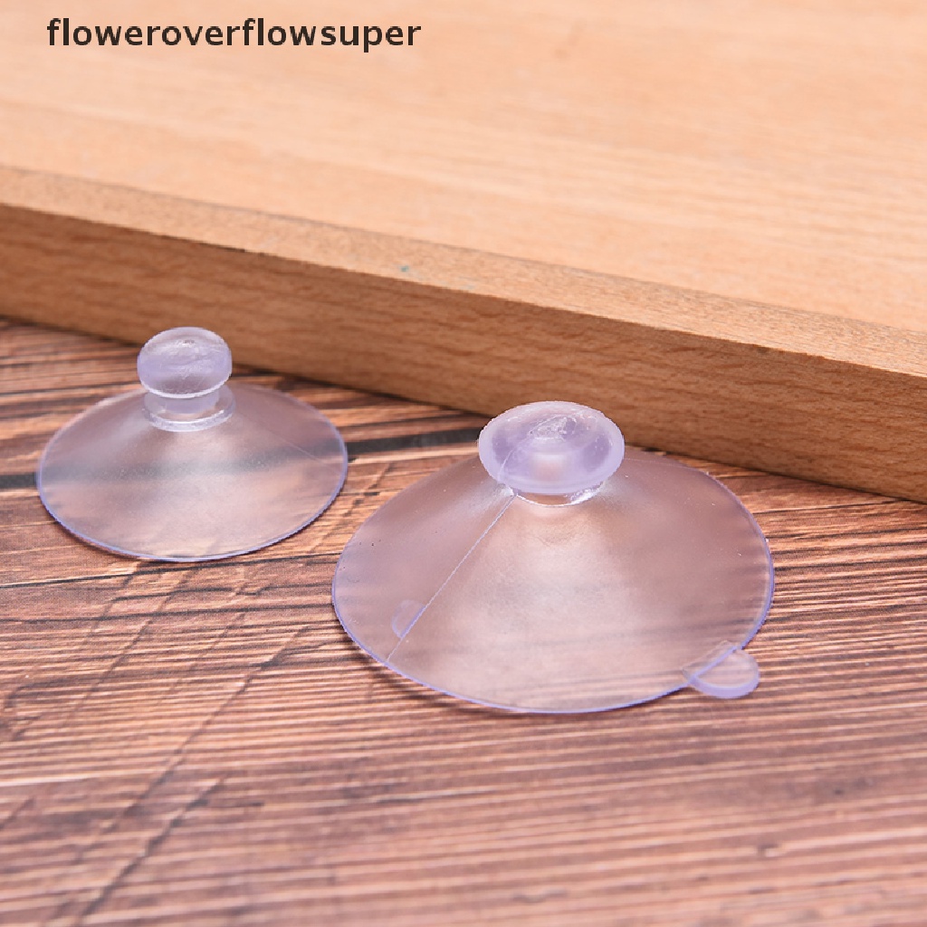 Set 50 miếng hít trong suốt hình đầu nấm trang trí đồ chơi