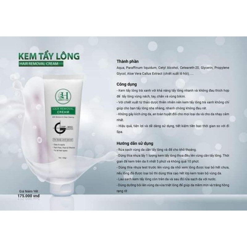 kem tẩy lông herin