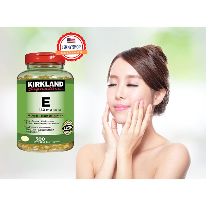 🍓[HSD 2025] Vitamin E 400 IU Kirkland 500 Viên Của Mỹ