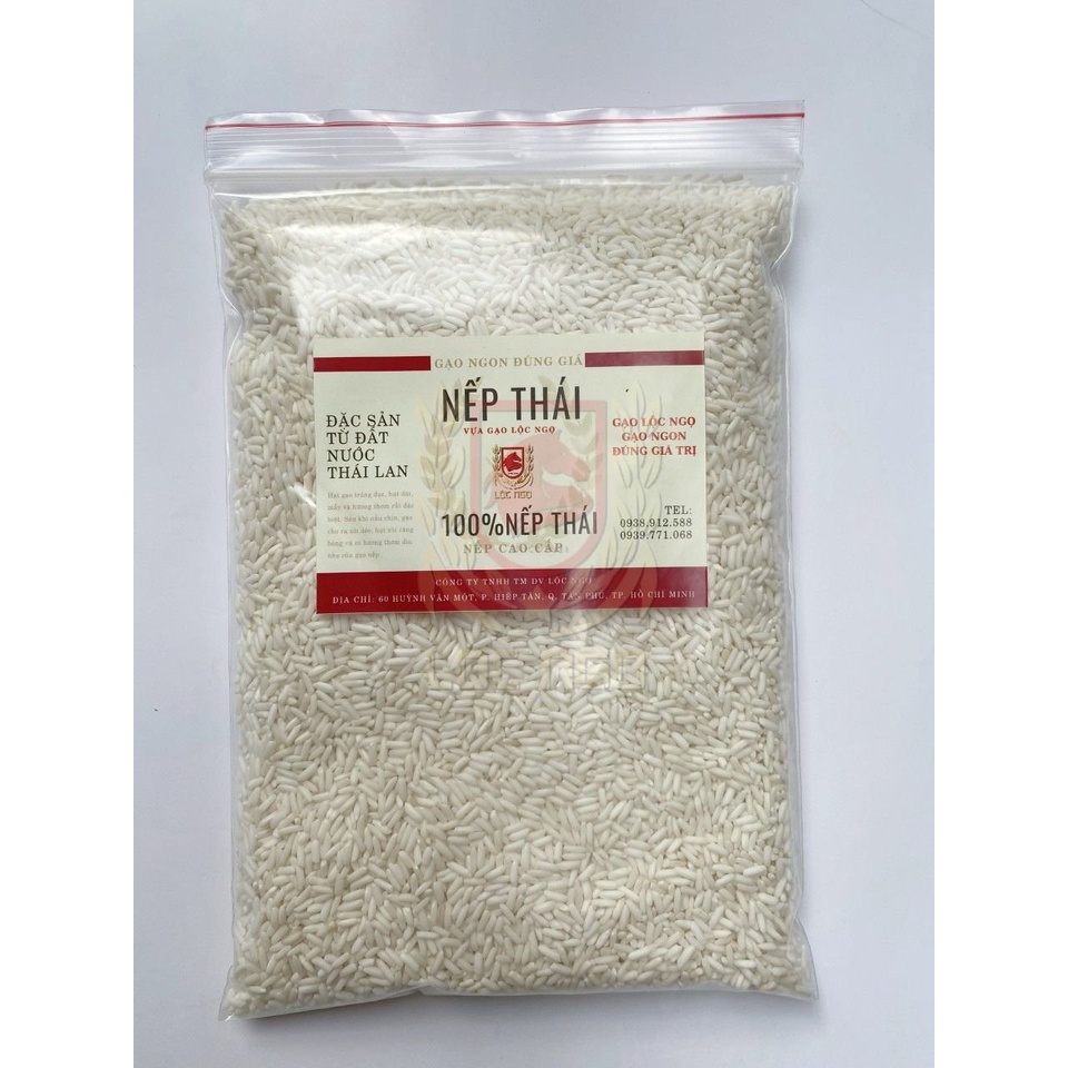 Gạo Nếp Thái Lan Gói 500G Loại 1 Thơm Ngon - Túi Hút Chân Không