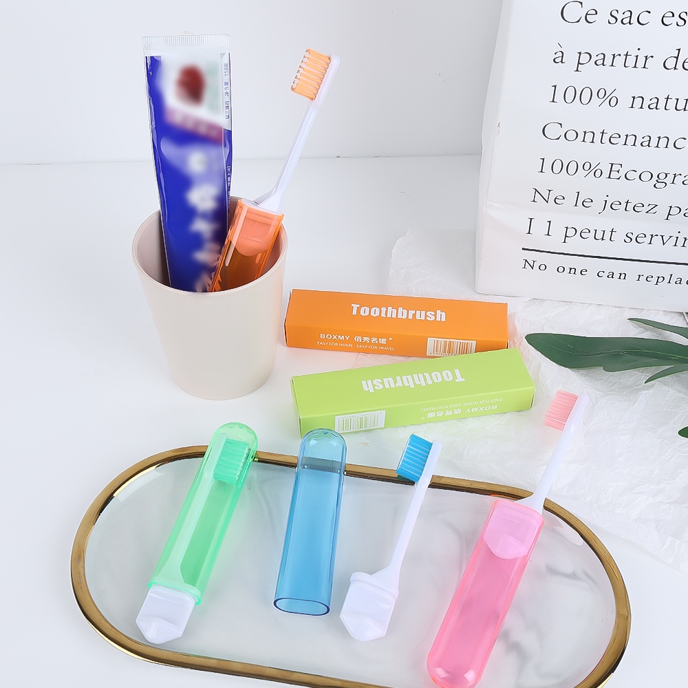 Bàn Chải Đánh Răng Mini Bằng Nhựa Mềm Có Thể Gấp Gọn Tiện Dụng Khi Đi Du Lịch