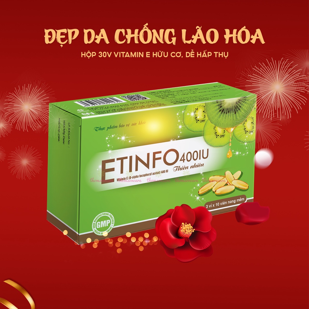 Quà noel cho bạn gái từ sữa rửa mặt, vitamin E uống và chăm sóc da Etinfo - SQ06 tặng giáng sinh