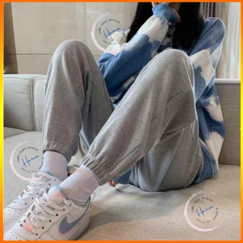 Quần Jogger Nữ Thể Thao Bo Chun Chất Nỉ Tổ Ong Dày Dặn Co Giãn Siêu Ấm Phong Cách Ulzzang Trẻ Trung Năng Động