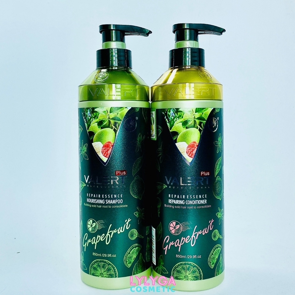 Dầu gội bưởi 850ml + Dầu xả bưởi 850ml Cặp dầu gội xả VALERT với tinh dầu bưởi giúp giảm rụng tóc [CHÍNH HÃNG] GX19