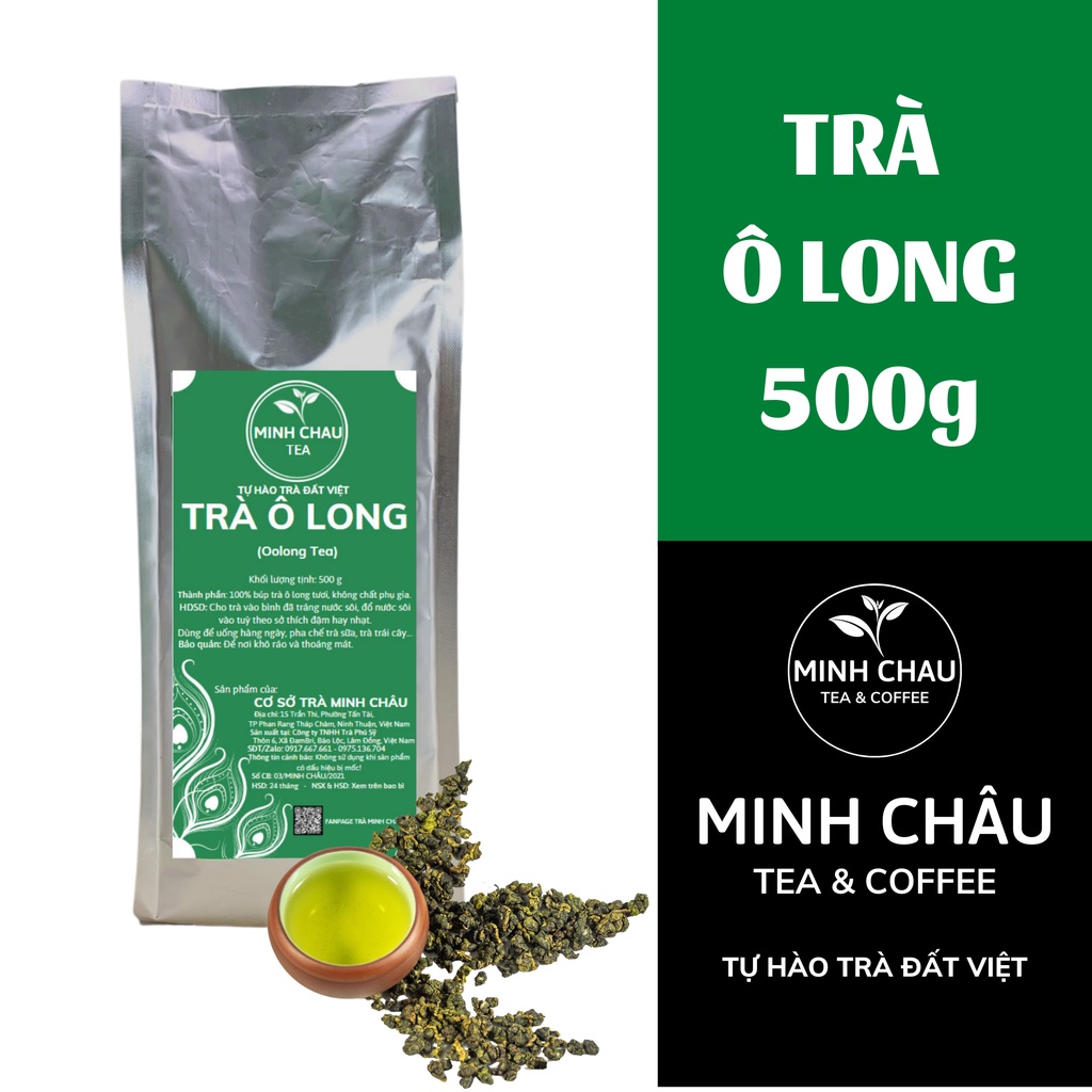 TRÀ Ô LONG MINH CHÂU 500G - Dùng pha chế trà sữa và trà trái cây (Số 1 trong pha chế)