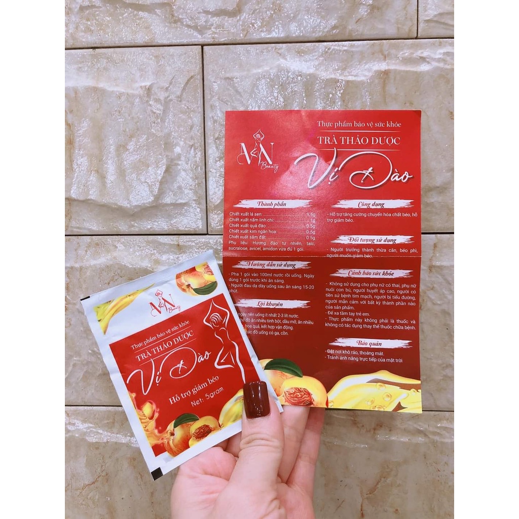 Trà Vị Đào giảm cân hộp 15 gói