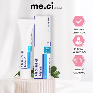 Gel ngừa mụn, giảm thâm Adapalene 0,1% dưỡng ẩm, phục hồi da chuyên sâu dạng tuýp 15g