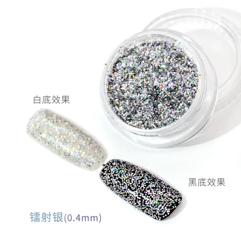 Hộp Kim Tuyến Lục Giác Đính Móng Nghệ Thuật