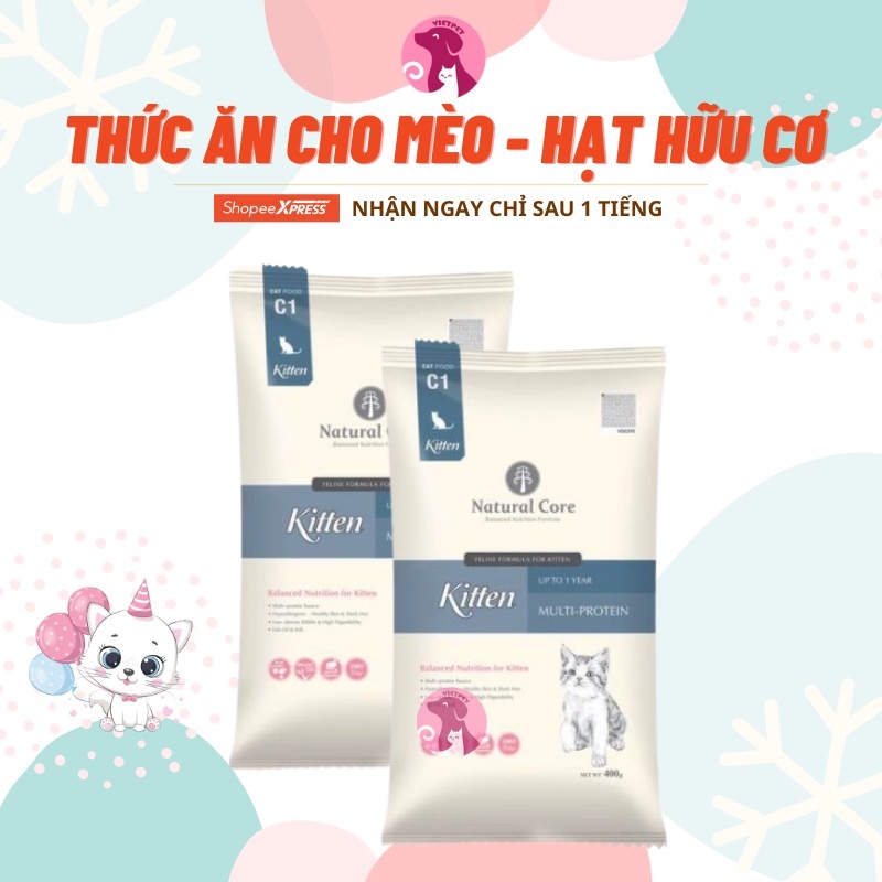 Thức ăn cho mèo: Hạt hữu cơ cho mèo con - Natural Core Bene C1 Kitten - Hạt Organic Tốt Cho Sự Phát Triển Mèo Nhỏ