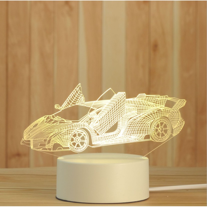 Đèn trang trí hình Siêu Xe 3d đẹp độc, quà tặng bạn trai nam ý nghĩa giá rẻ