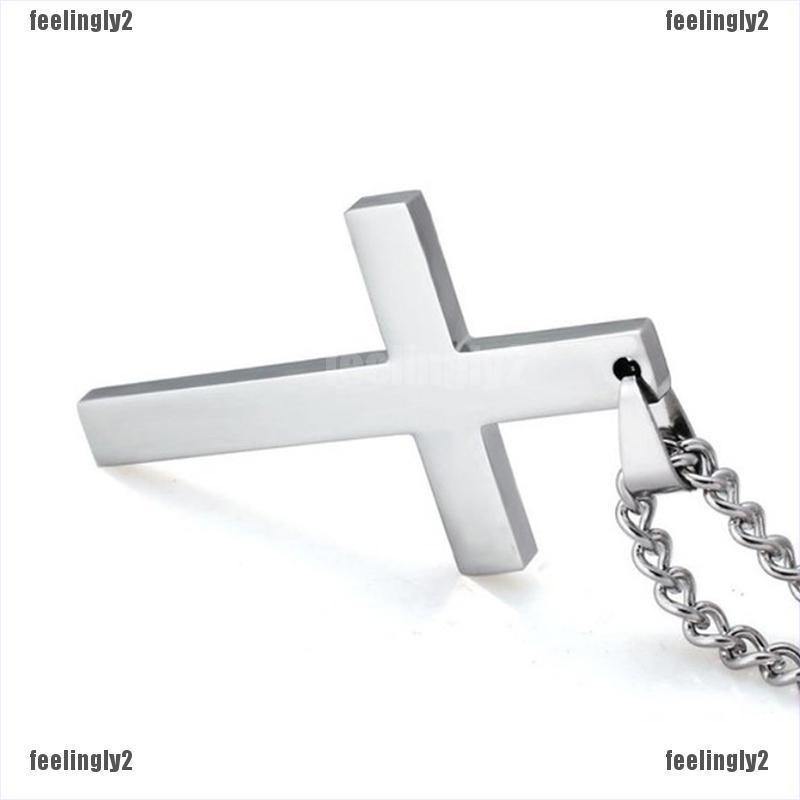 Chuỗi vòng cổ chữ thập màu đen bóng