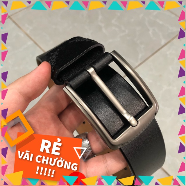 Thắt lưng da nam hàng hiệu The Blues (Màu đen)