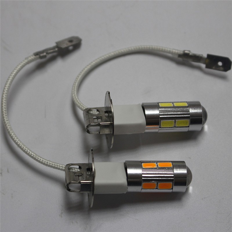 2 đèn sương mù xe hơi H3 LED 10smd 5630 5730