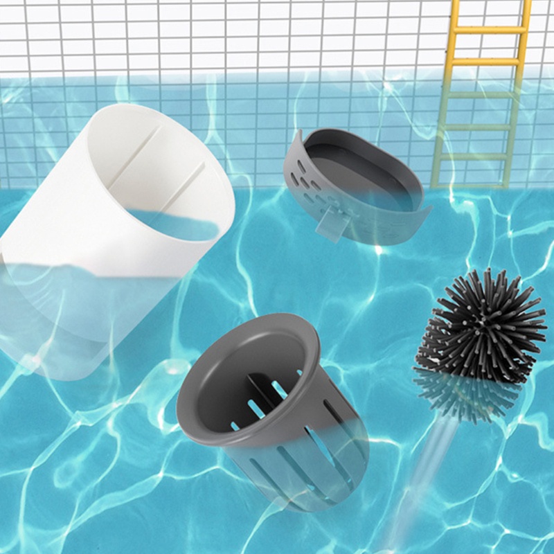 Giá Đỡ Bàn Chải Vệ Sinh Toilet Gắn Tường Không Cần Khoan Lỗ Có Lỗ Thoát Nước Chống Rò Rỉ