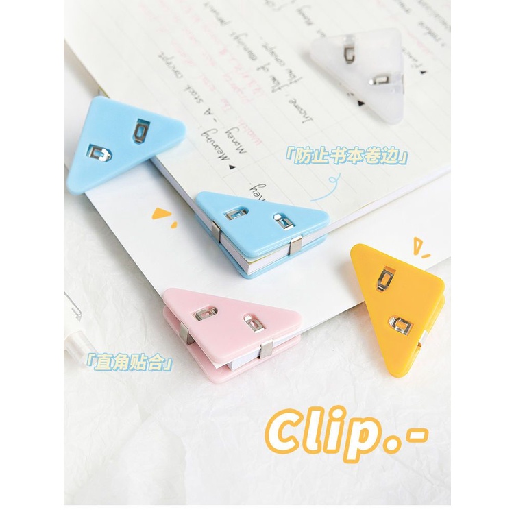 Ins Kẹp Cố Định Giấy Thử Nghiệm Hình Tam Giác Kẹp Góc Gió Sáng Tạo Dành Cho Văn Phòng