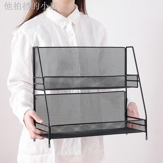 Kệ sắt 2 tầng đựng mỹ phẩm để bàn