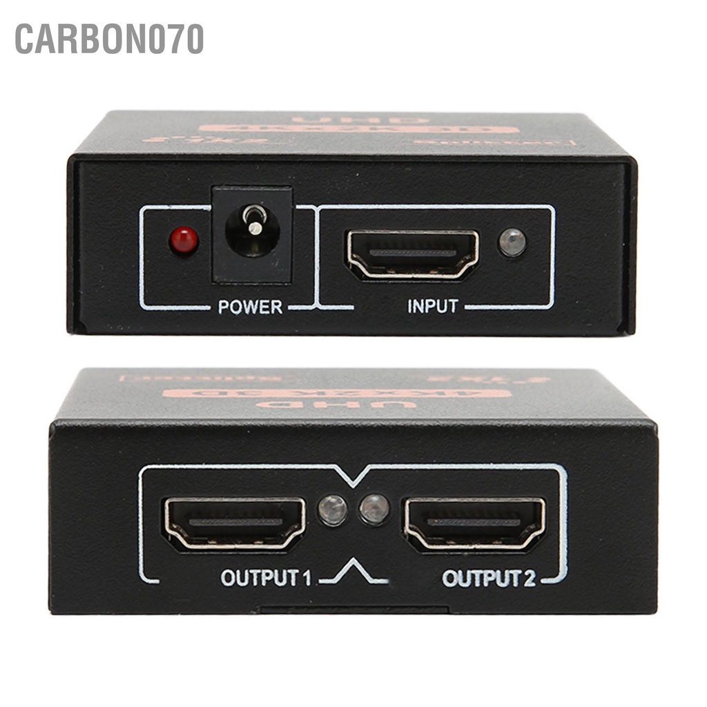 Carbon070 Bộ chia giao diện đa phương tiện HD 1 trong 2 đầu ra Hỗ trợ 4K ở 30Hz chuyển 3D Hoa Kỳ Cắm 100‑240V