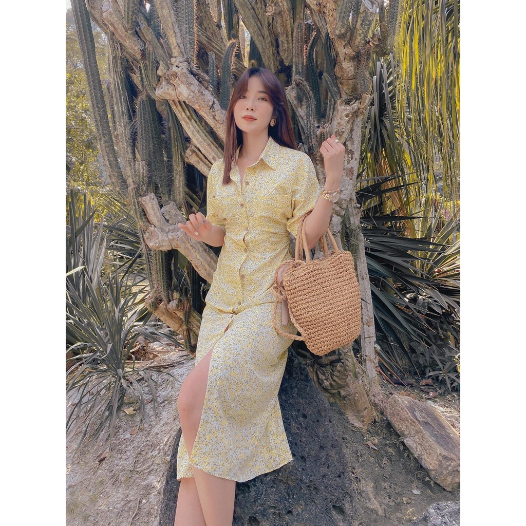 Đầm sơ mi hoa nhí Kioyo Dress Gem Clothing SP060401