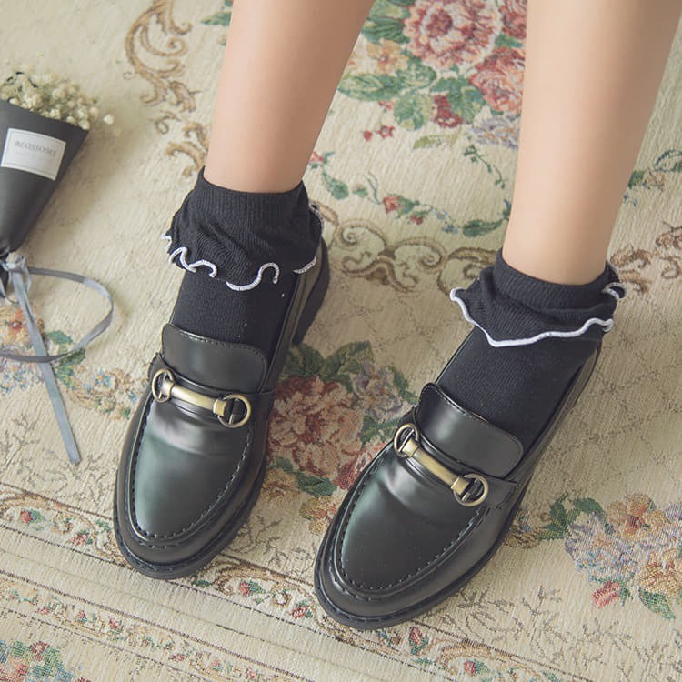 Tất nhún lolita cổ bèo vintage xuất Nhật