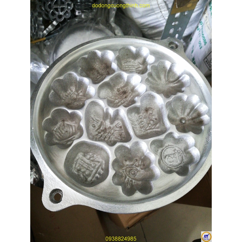 Khuôn bánh thuẫn bánh bông lan nhôm dày CT