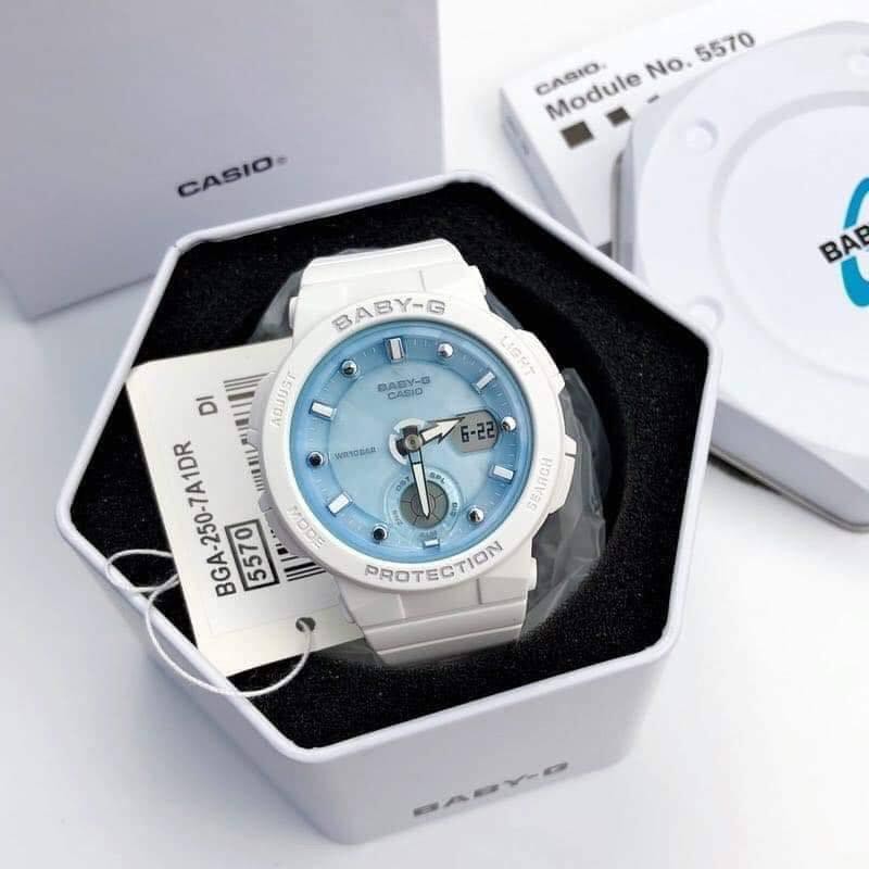 Đồng hồ nữ Casio Baby-G BGA-250-7A1DR chính hãng chống va đập - Bảo hành 12 tháng -