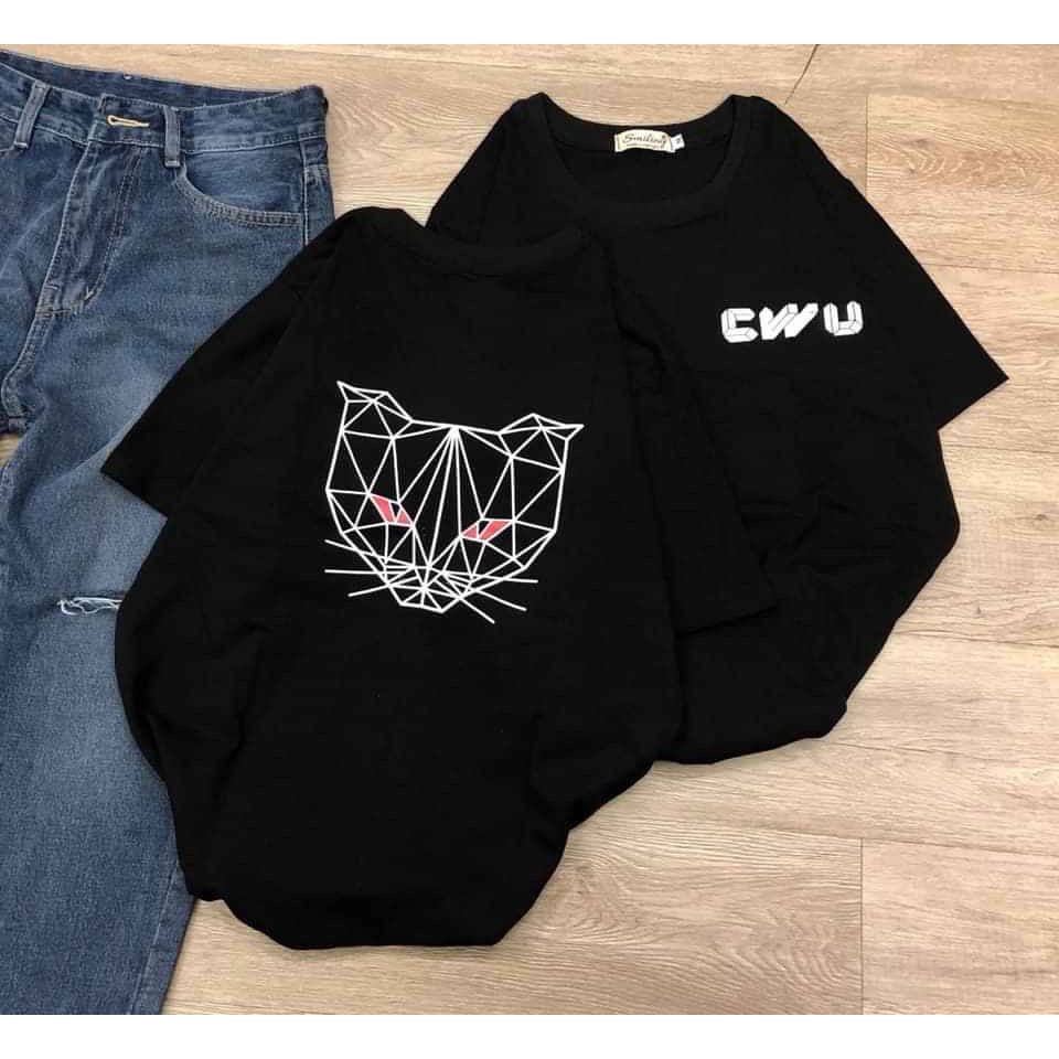 Áo thun MEW CWE tay lỡ unisex from rộng nam nữ thời trang 1Kenz