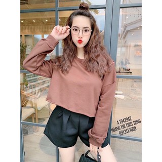 Croptop Tay Dài Phối Dây Kéo☀️