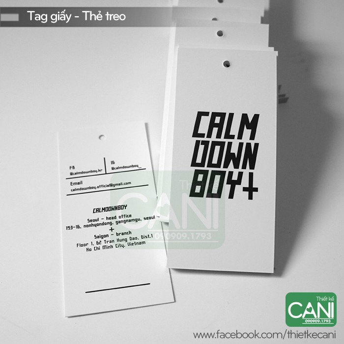 500c In theo yêu cầu  Tag giấy hình chữ nhật - Tag giấy treo quần áo Mác CANI
