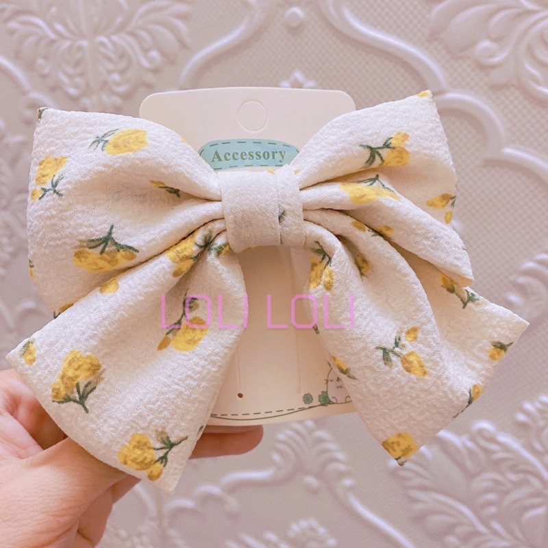 Kẹp tóc nơ hoa nhí phong cách vintage dành cho nữ