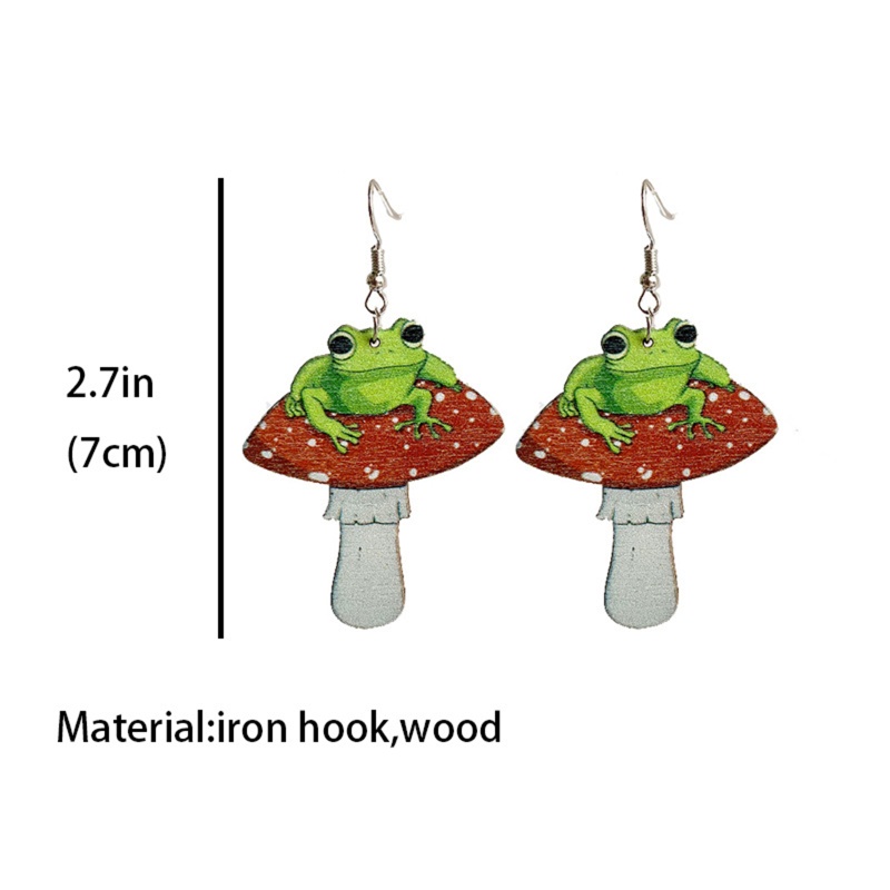 Khuyên Tai Hình Nấm / Ếch Dễ Thương Sáng Tạo