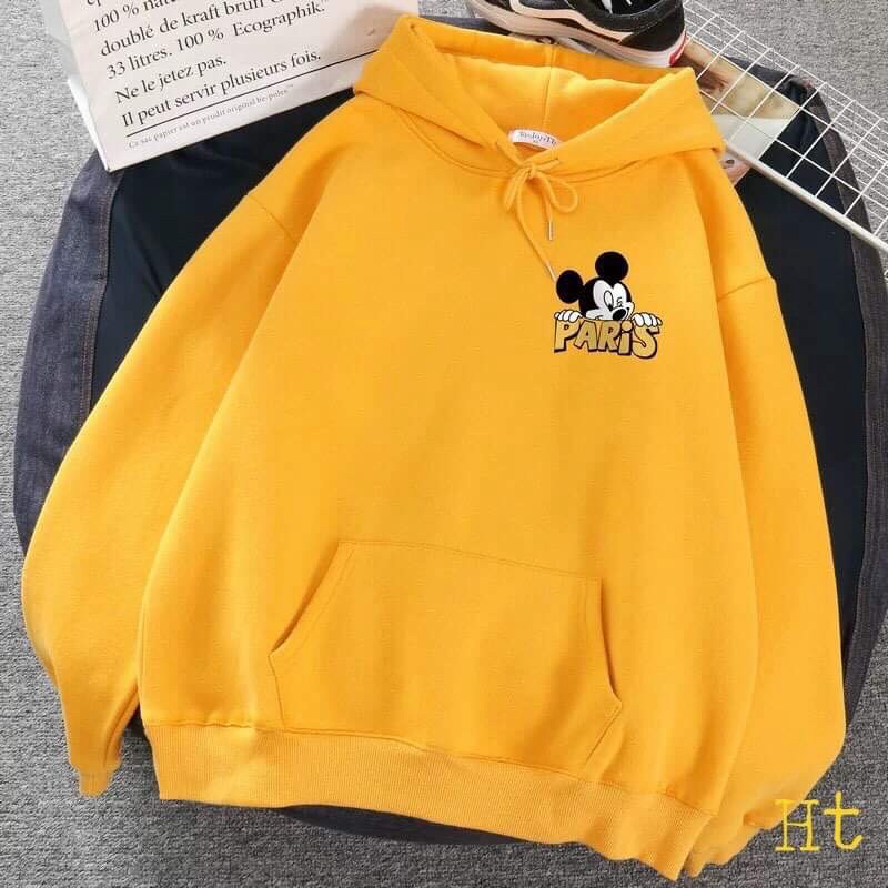 Áo hoodie chuột mich ki pari HT11