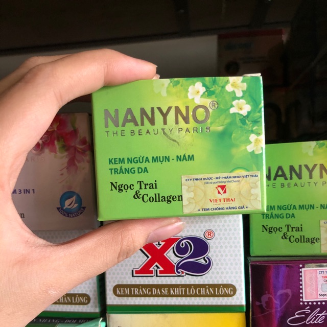 Kem Ngừa Mụn Nám Trắng da Nanyno đủ giấy