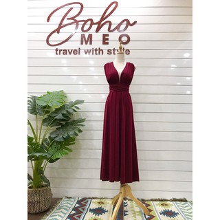 (CÓ SẴN) Váy maxi trơn 2 dây TO