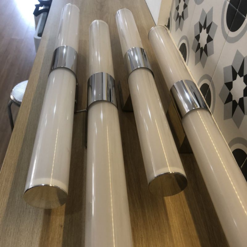 Đèn soi tranh, đèn gương nhà tắm thân inox trắng , đèn decor, đèn trang trí tường bảo hành 12 tháng