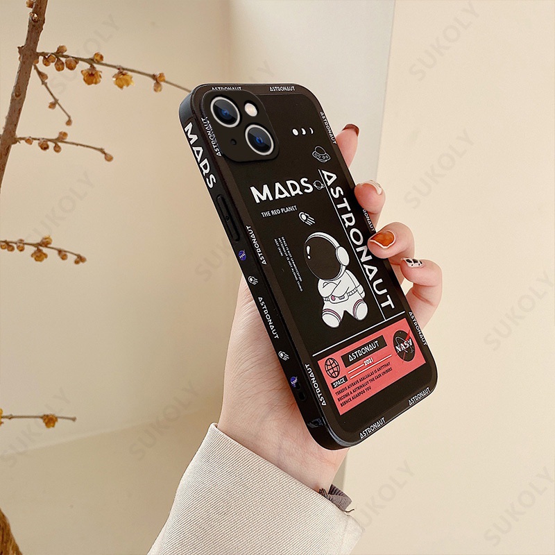 Ốp Điện Thoại Silicon Dẻo Hình Phi Hành Gia Cho ốp lưng iPhone 13 Pro MAX 12 Pro MAX 11 Pro MAX X XS MAX XR 7 Plus 8 Plus 6 6s Plus